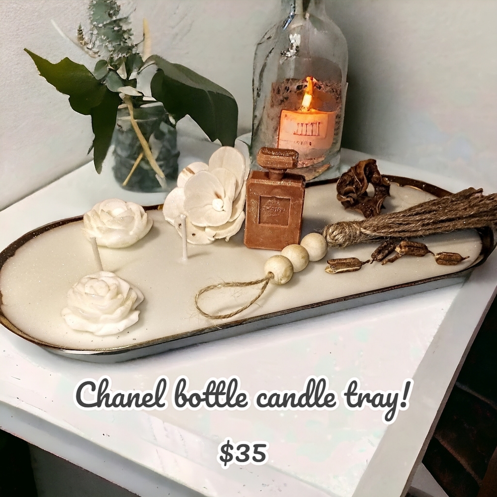 Chanel bottle wax candle